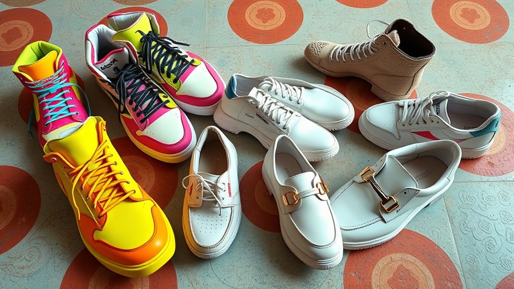 bold 80s shoe silhouettes and flair