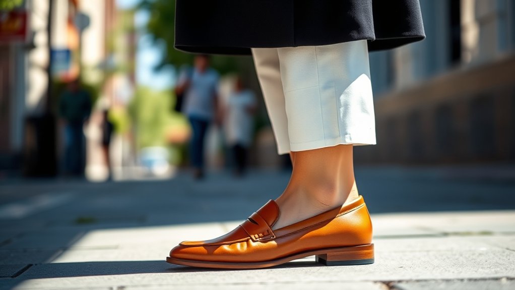 bold color pairs with capri pants