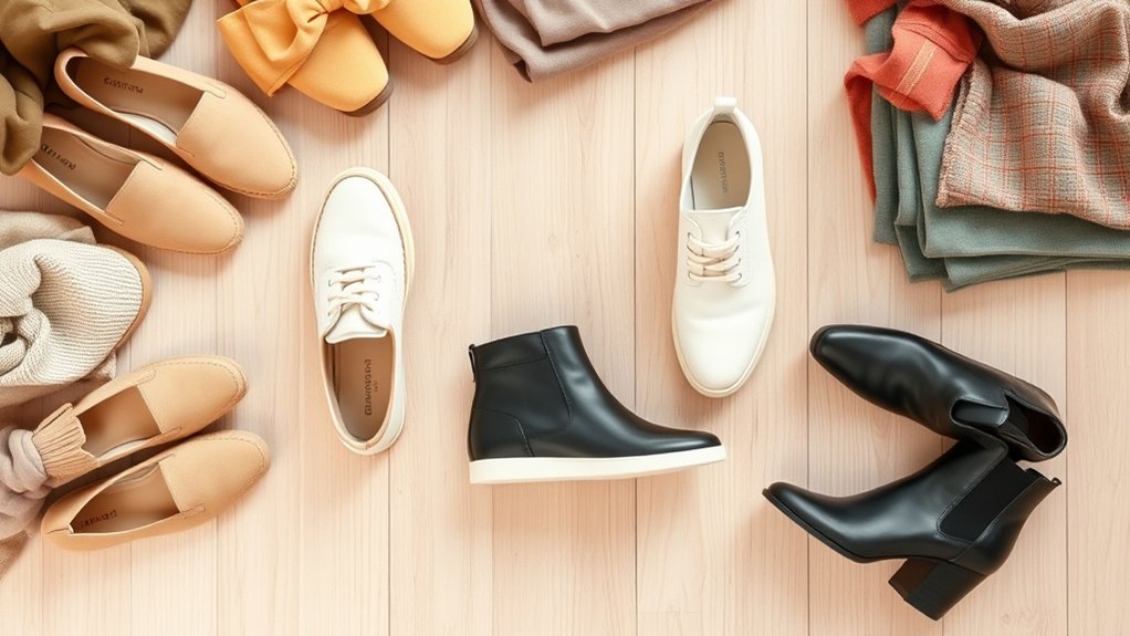 color coordinated versatile shoe tones