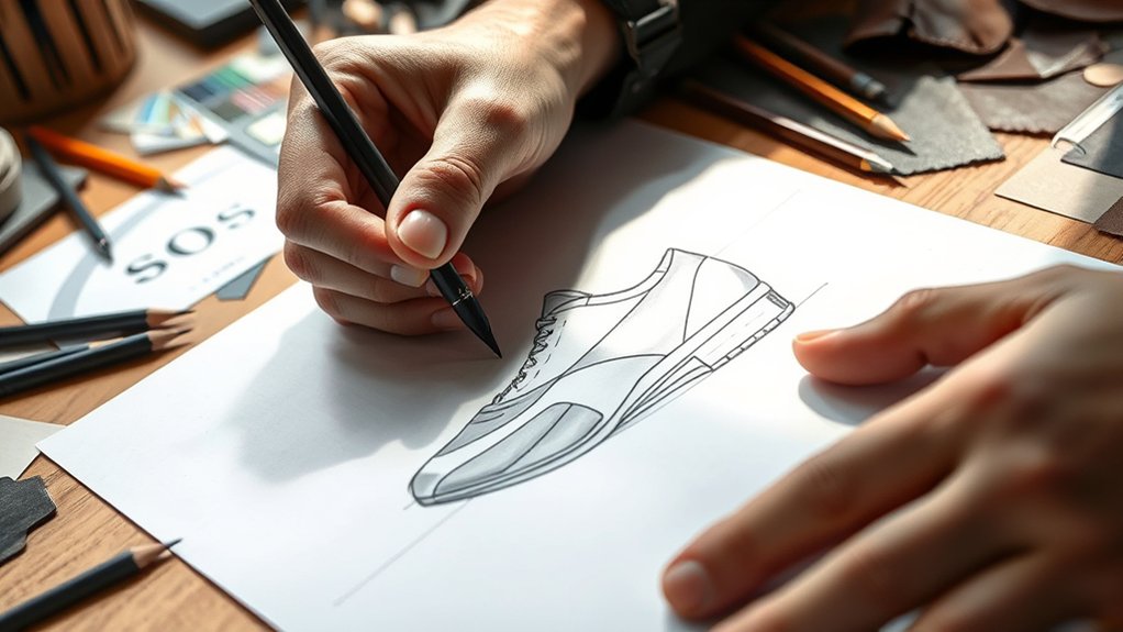 concept sketch guiding material selection