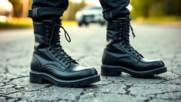 cop shoes tactical polished boots