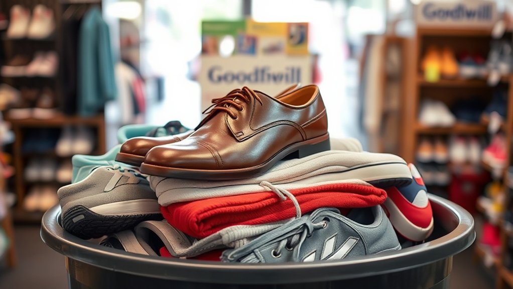 goodwill accepts many shoes but some damaged