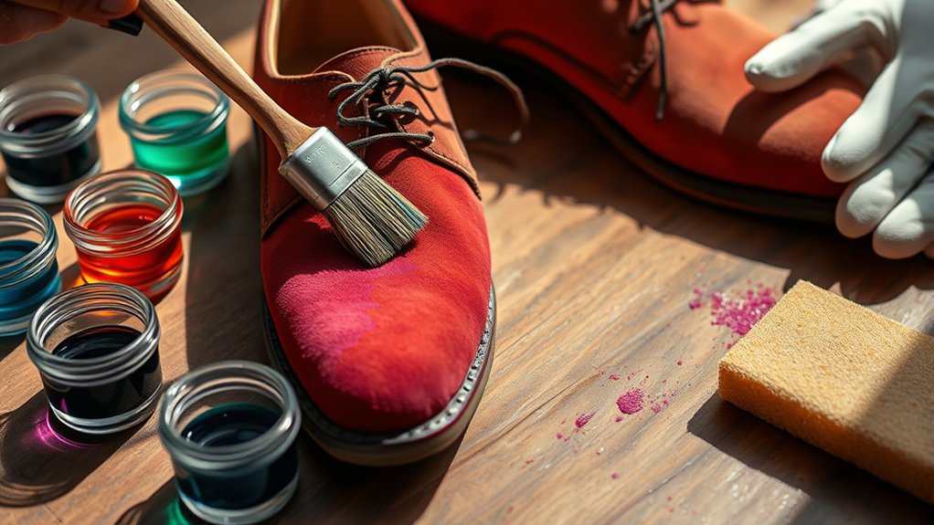 how to dye suede shoes
