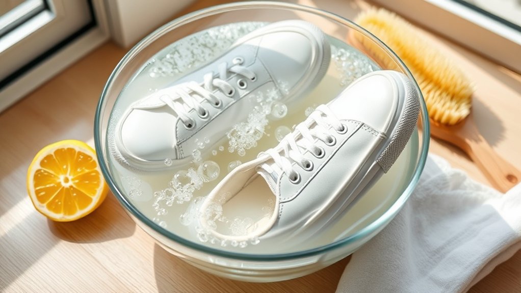 how to remove shoe yellowing