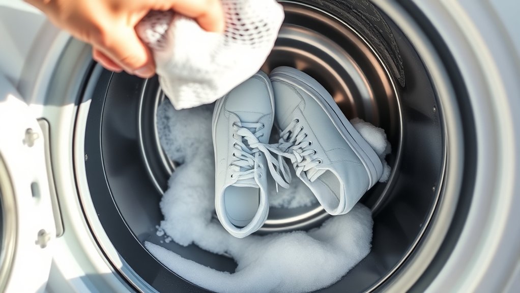 how to wash shoes mechanically