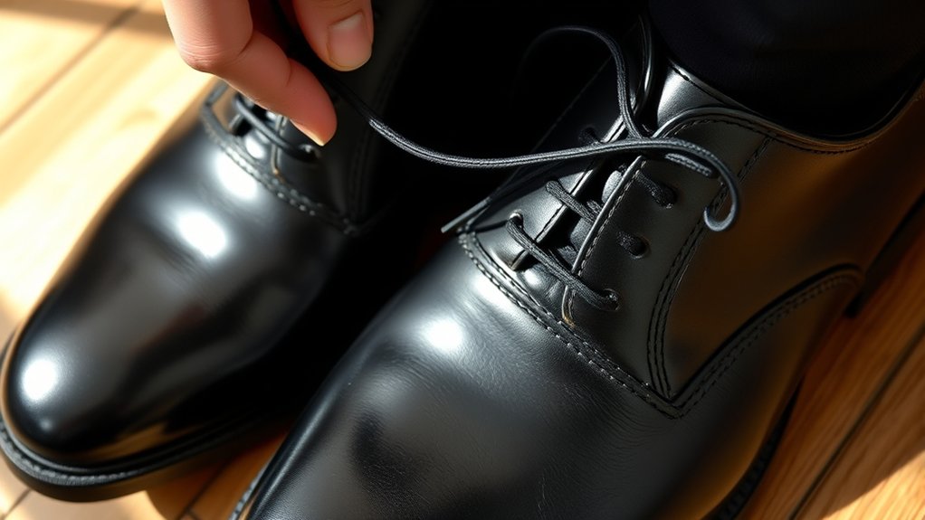 lacing oxford shoes steps