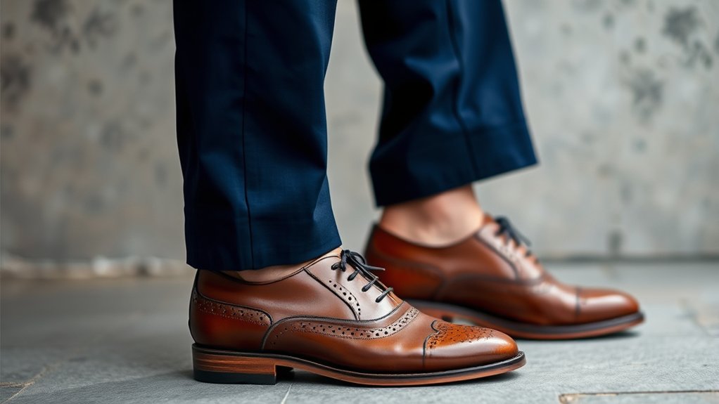 navy slacks shoe color choice