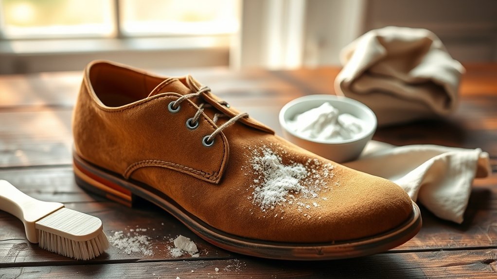 oil stain removal for suede shoes