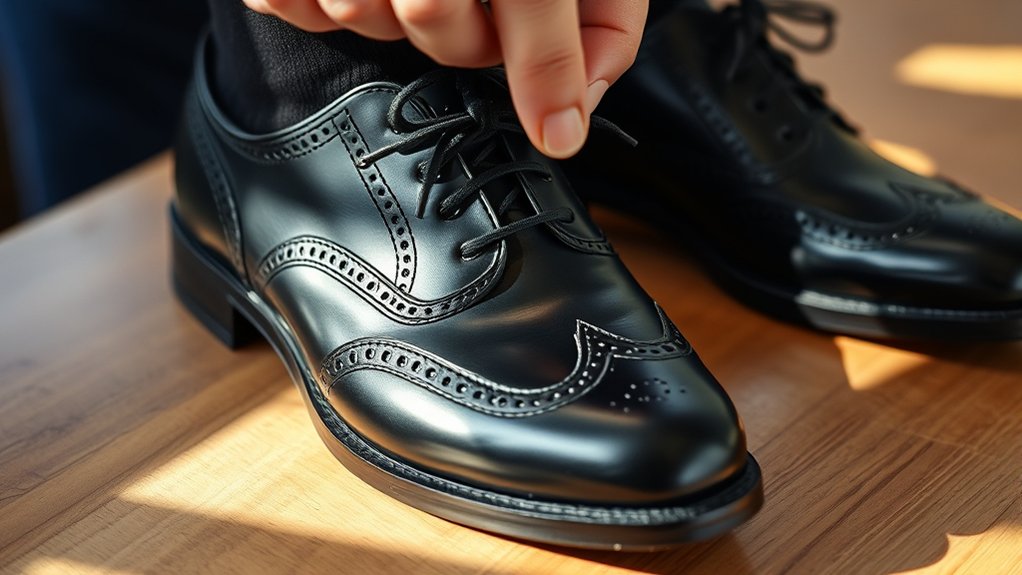 prepare shoes and laces properly