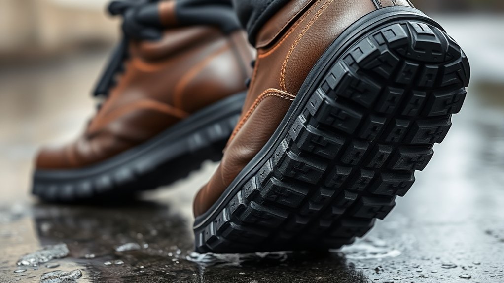 slip resistant outsoles with cushioning