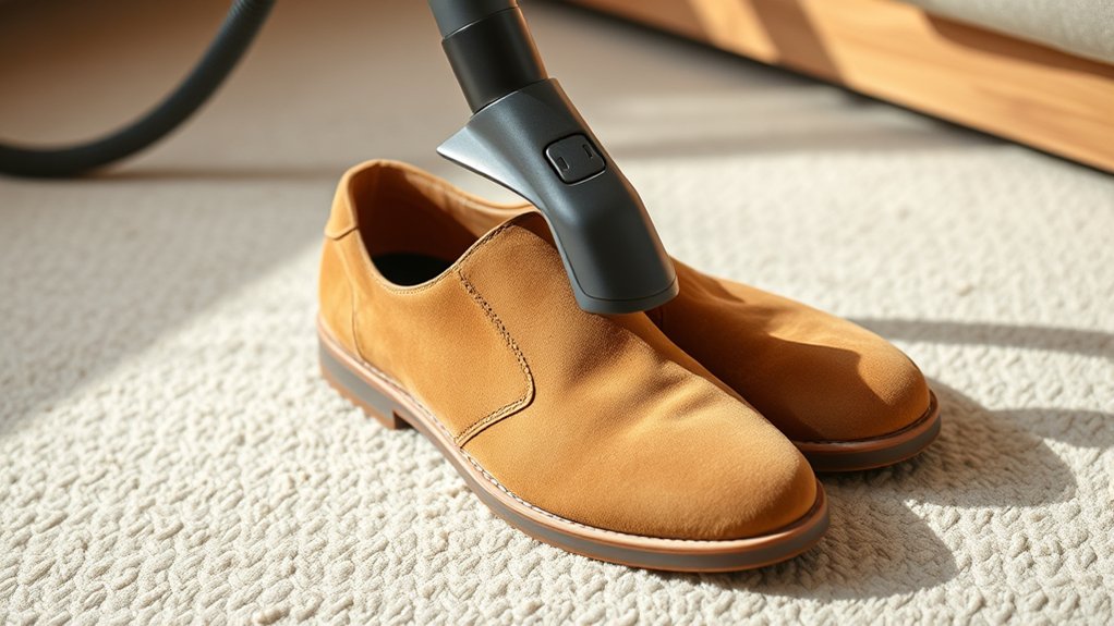 vacuum gently test first preserve suede